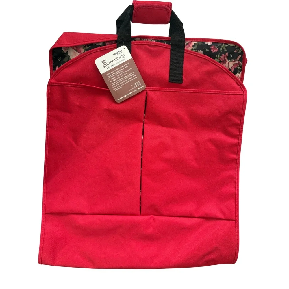WallyBags 52 Inch Garment Bag Red Floral Dillard's Exclusive WallyLock NWT